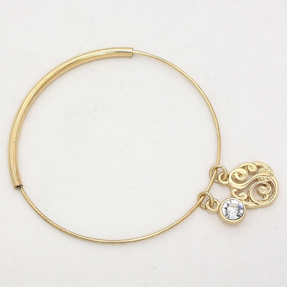 Letter “S” Monogram Script Necklace Set - Picture 3 of 3